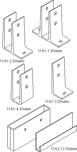 Mounting Brackets and Pilaster Covers 1040-Series