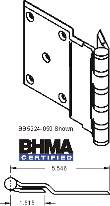 Special Full Mortise 5-Knuckle Hinges