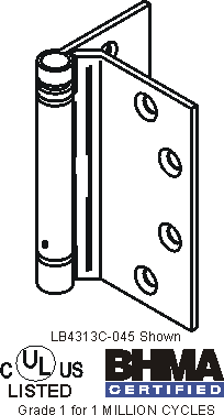 Template Hole Pattern – LB4313C-Series Half Surface Square Corner