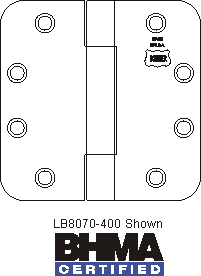 LB8070-Series – 1/4″ Radius / Steel / Brass / Stainless